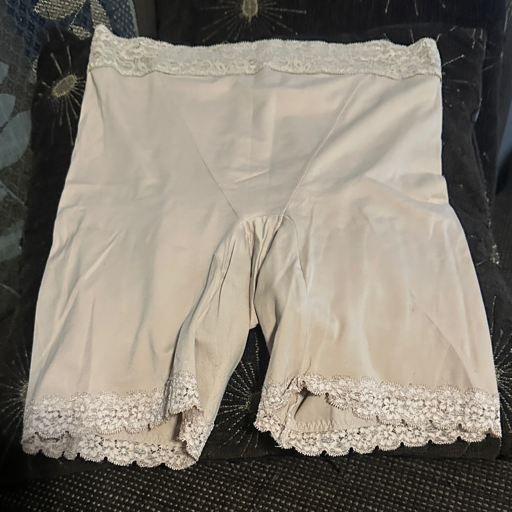 Flexees Cream Lace Shapewear Shorts